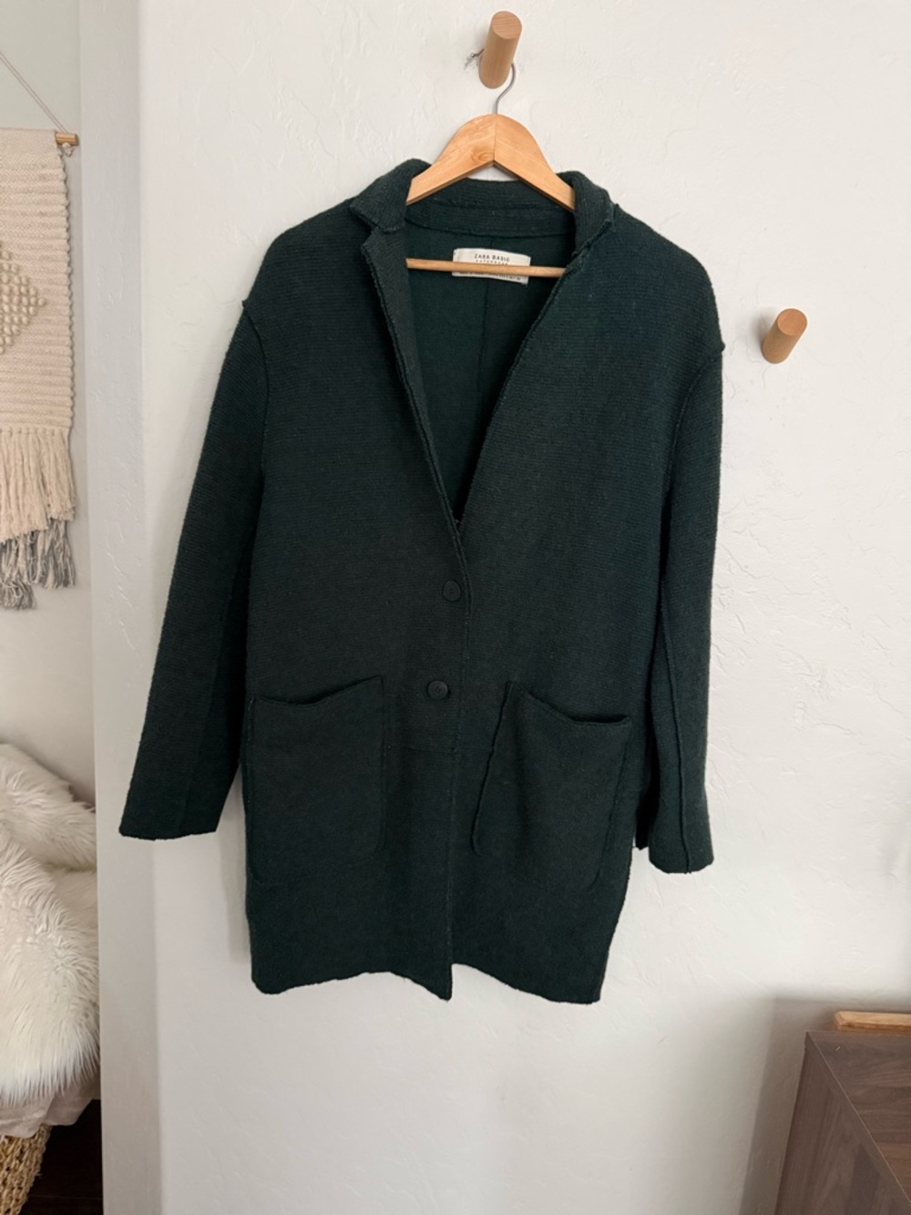 Zara Dark Green Cardigan with Buttons
